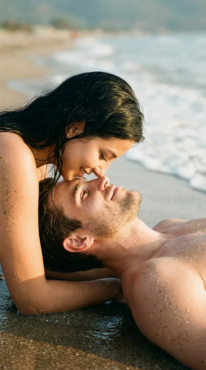 Ultra-Photoreal Candid Beach Romance Close-up Prompt - Nano Banana Pro AI Prompt for Social Media Post reference
