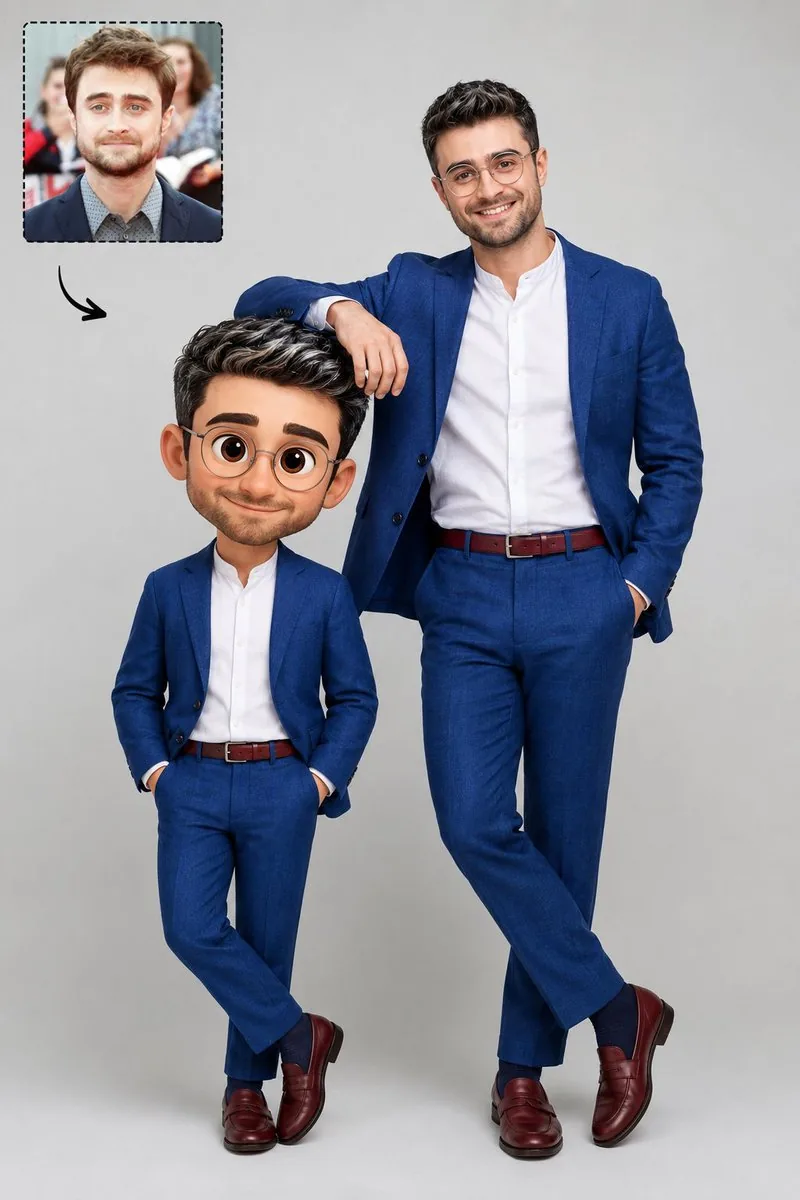 Real Life to Pixar Avatar Transformation reference