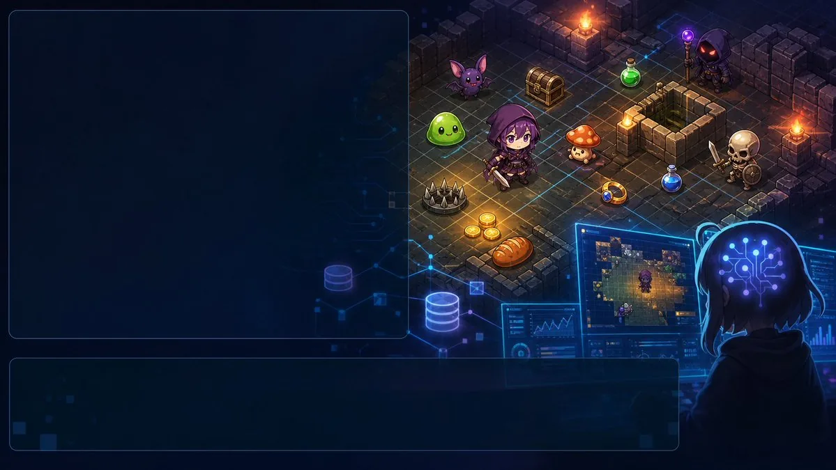 AI Fantasy Dungeon UI Header reference