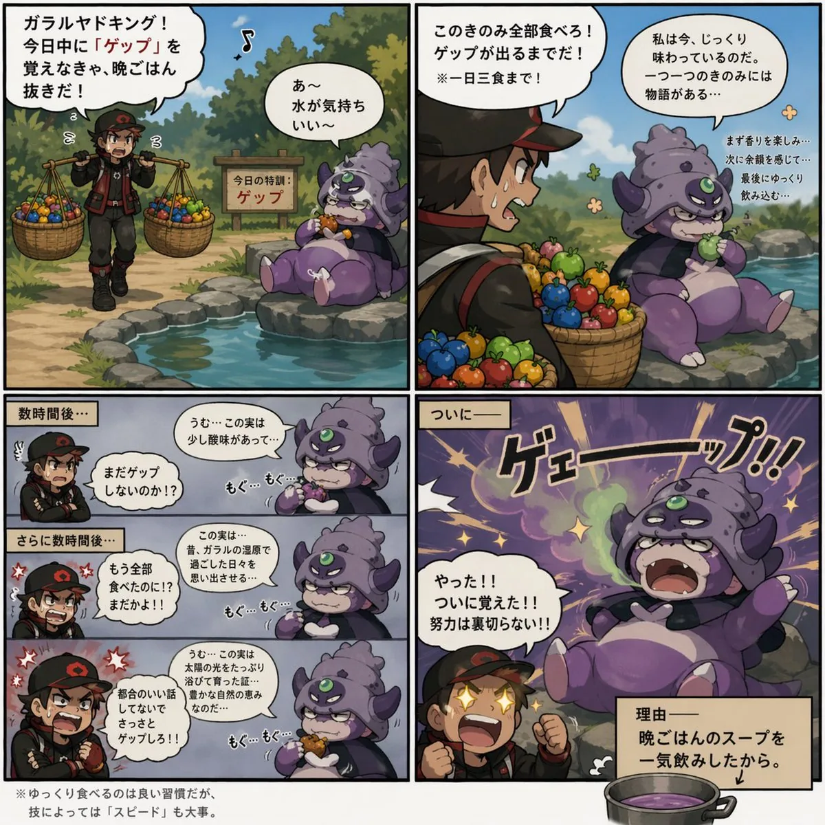 Galarian Slowking Learns Belch reference