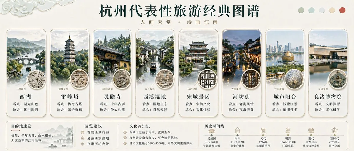 Hangzhou Travel Infographic Poster reference