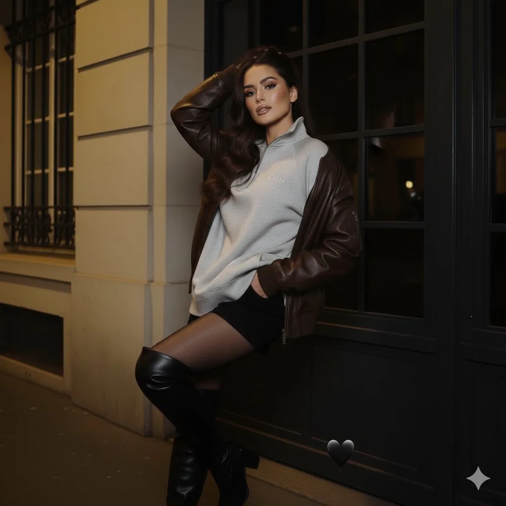 Chic Late-Night Street Style Editorial - Nano Banana Pro AI Prompt for Social Media Post reference