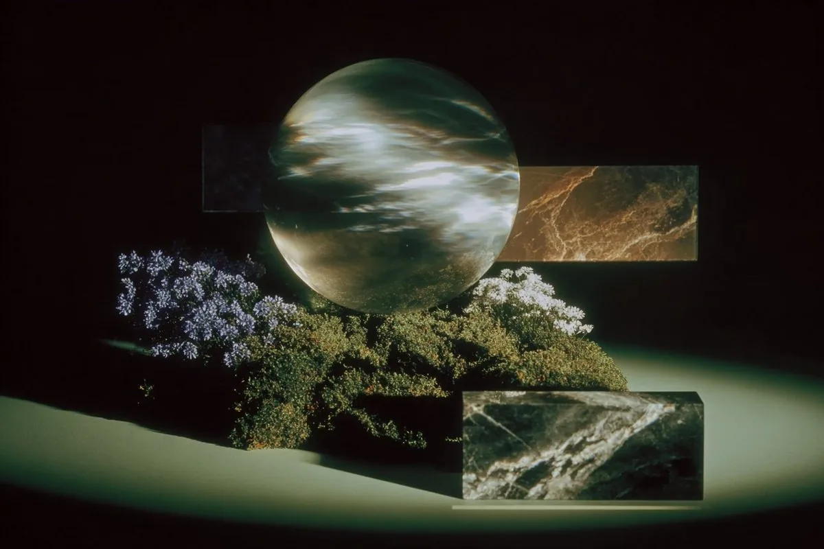 Surreal Planetary Sculpture Still Life reference