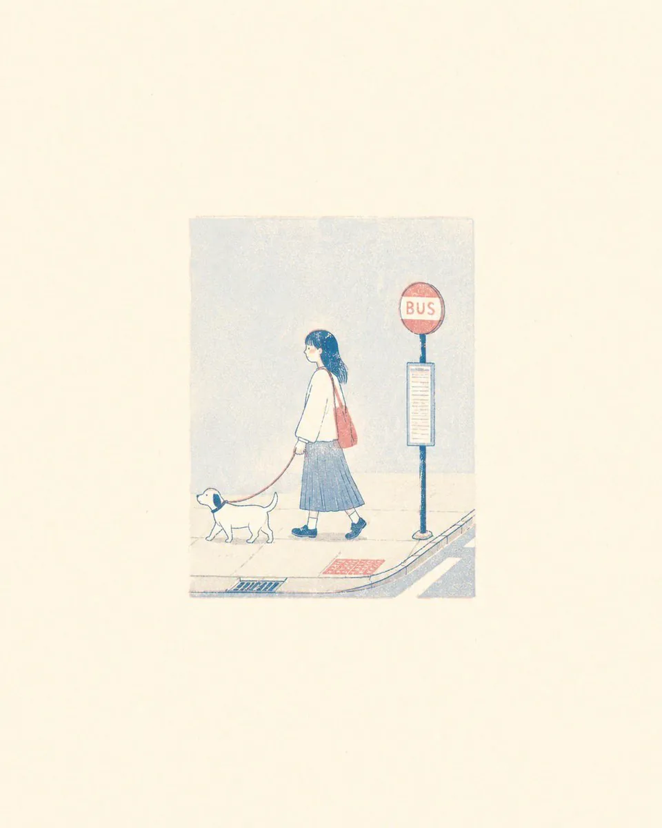 Minimalist Risograph Poetic Style reference