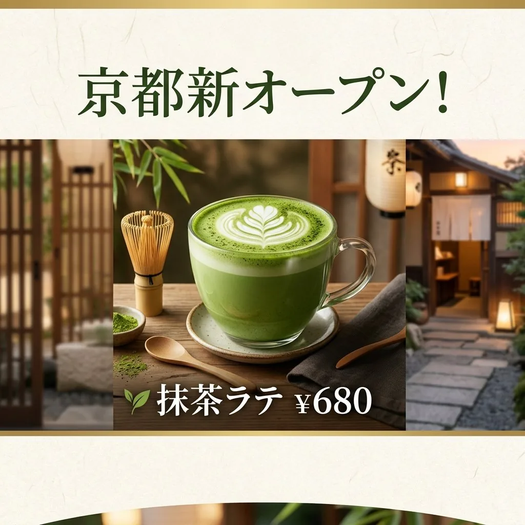 Matcha Latte Promotion Banner reference