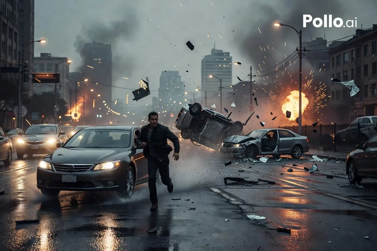 Cinematic City Crash Explosion reference