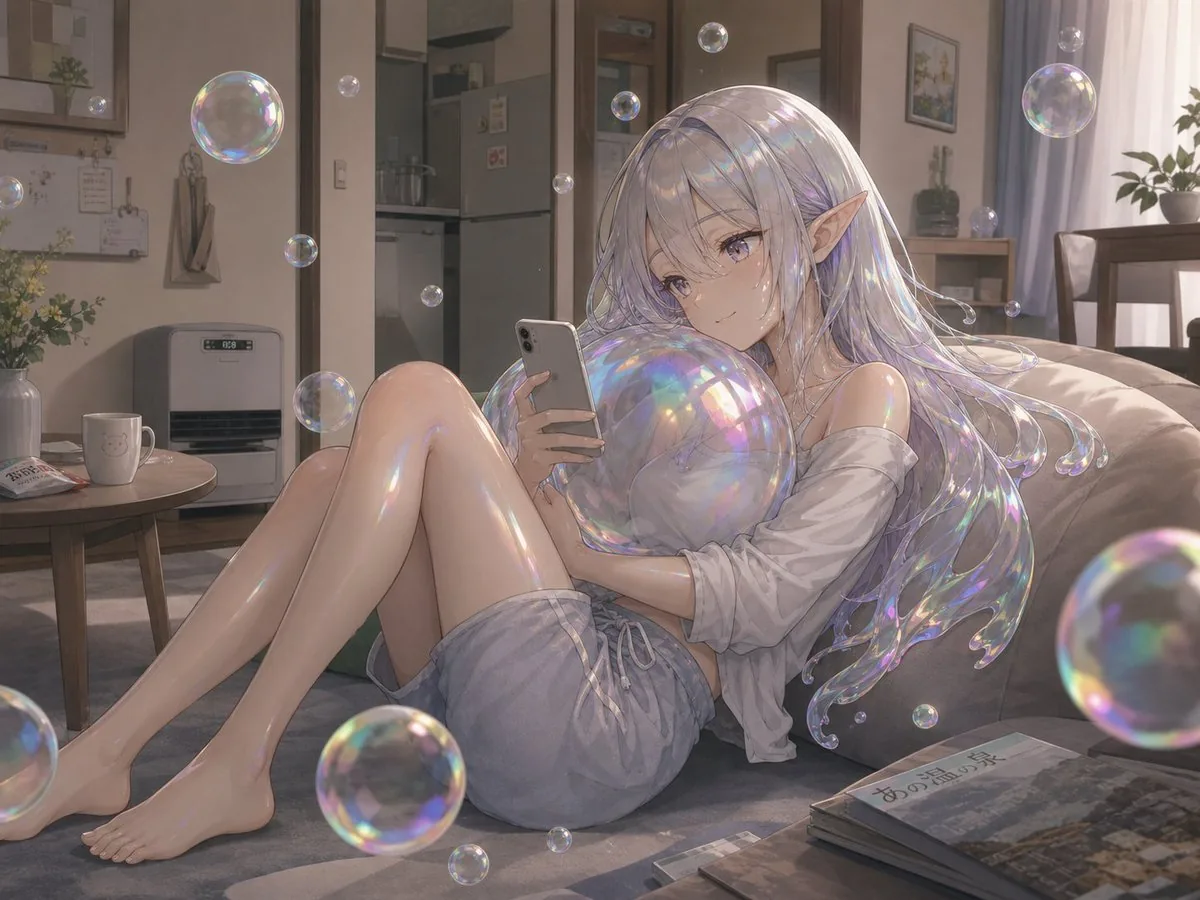 Soap Bubble Elf in Cozy Apartment reference