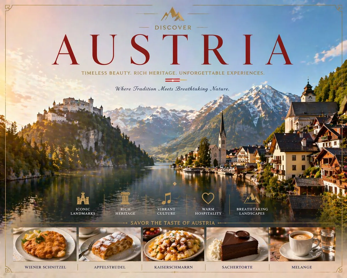 Luxury Austria Travel Poster reference