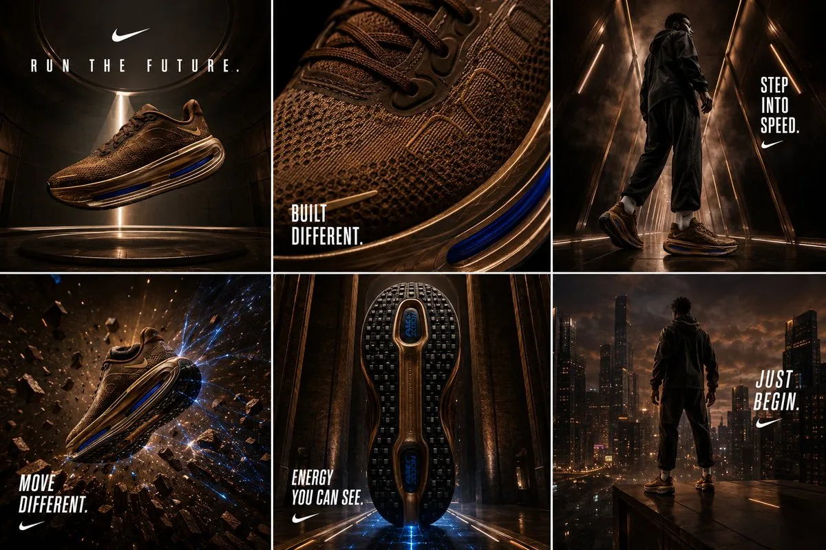 Nike Vomero Future Campaign Master Prompt reference