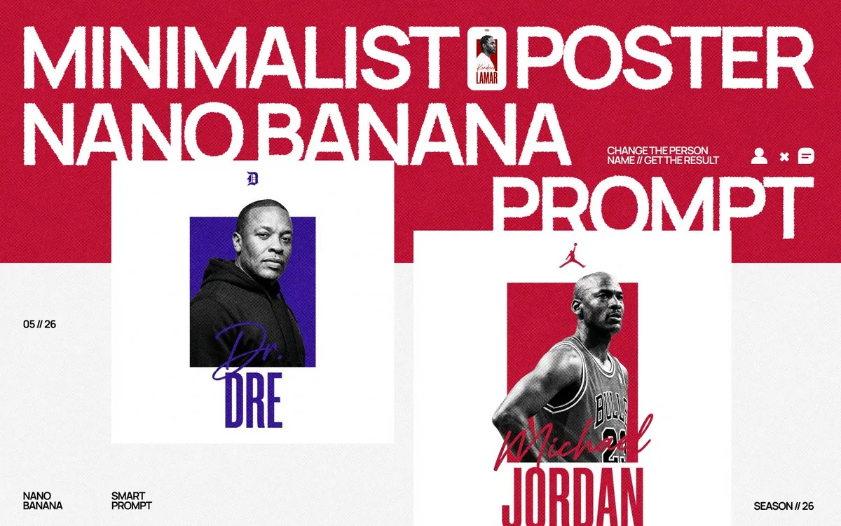 Minimalist Nano Banana Poster Layout reference