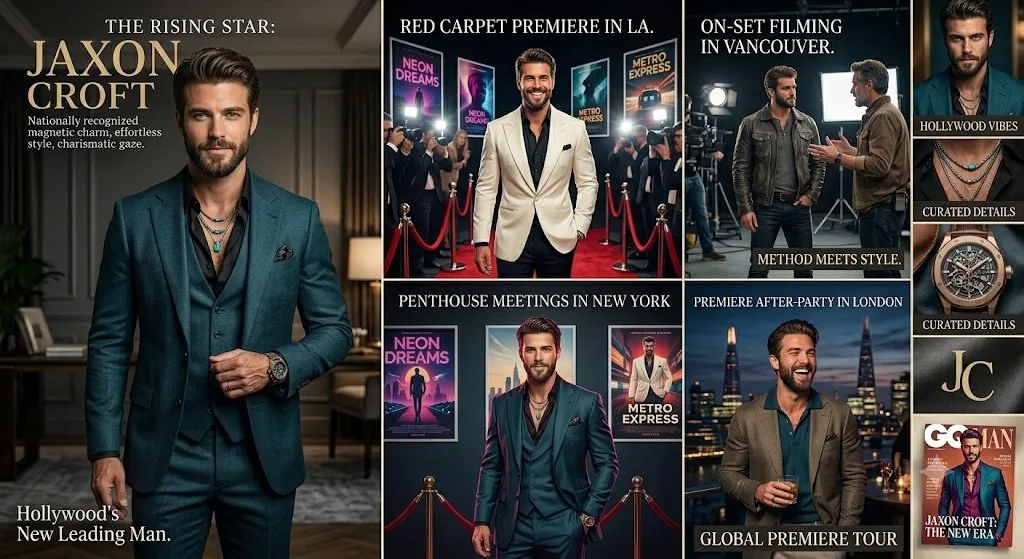 Hollywood Star Editorial Collage reference