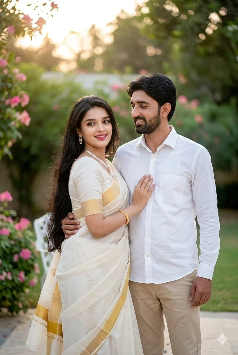 Indian Couple Portrait Prompt reference
