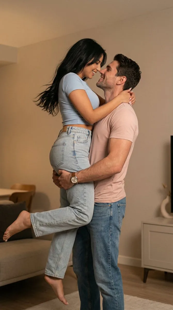 Ultra Photoreal Candid Romantic Lift Scene - Nano Banana Pro AI Prompt for Social Media Post reference