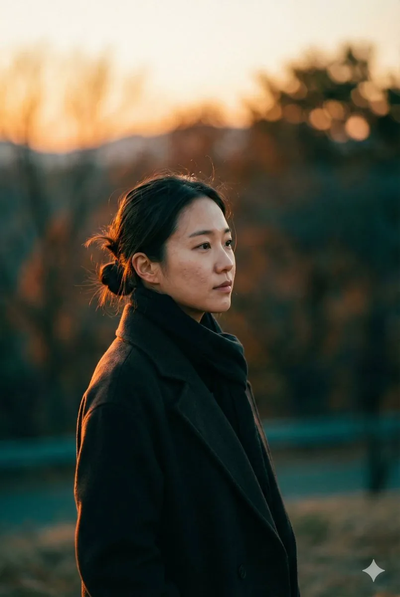 Cinematic Sunset Portrait Prompt - Nano Banana Pro AI Prompt for Social Media Post reference