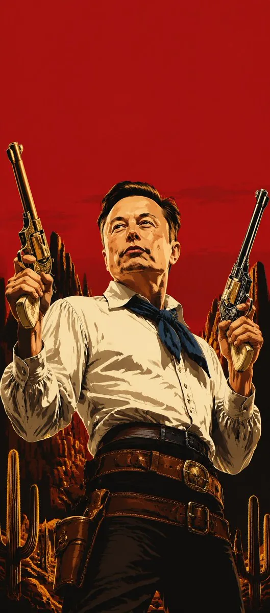 Blood Red Western Gunslinger reference