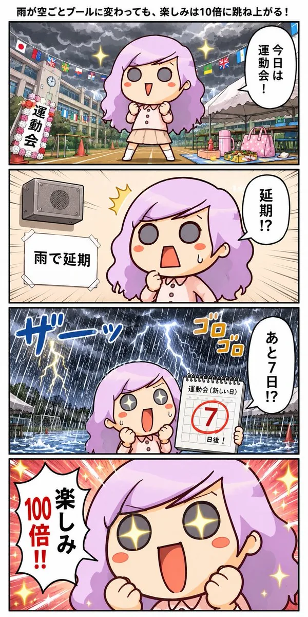Rainy Sports Day Chibi Manga reference