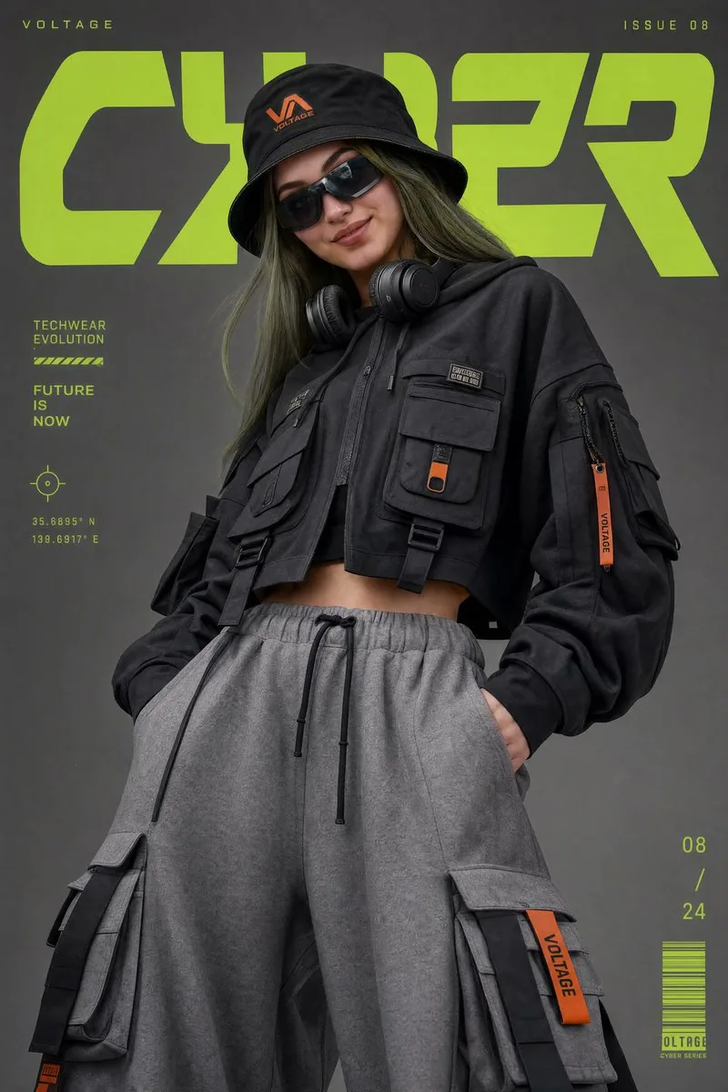Techwear Tech High-Fashion Editorial reference