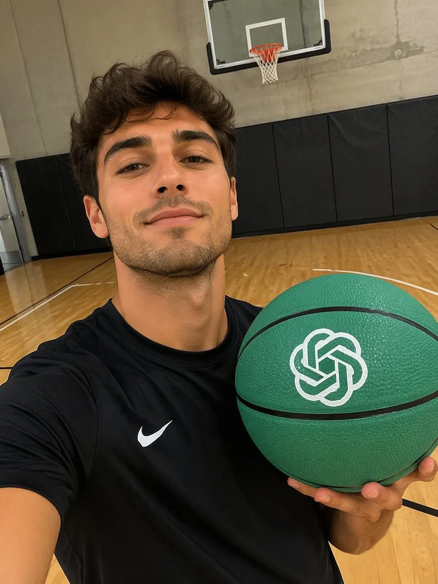 Custom Logo Basketball Selfie reference