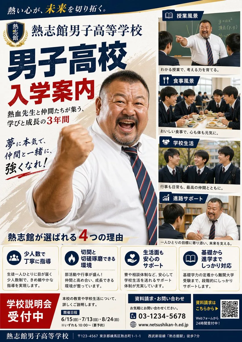 Japanese Boys High School Admissions Poster reference