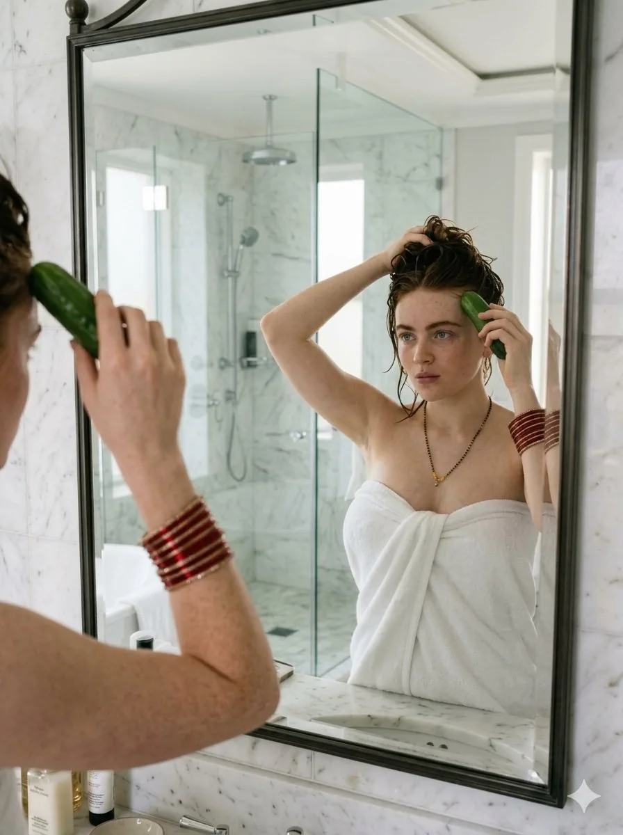Candid Mirror Reflection Lifestyle Portrait reference