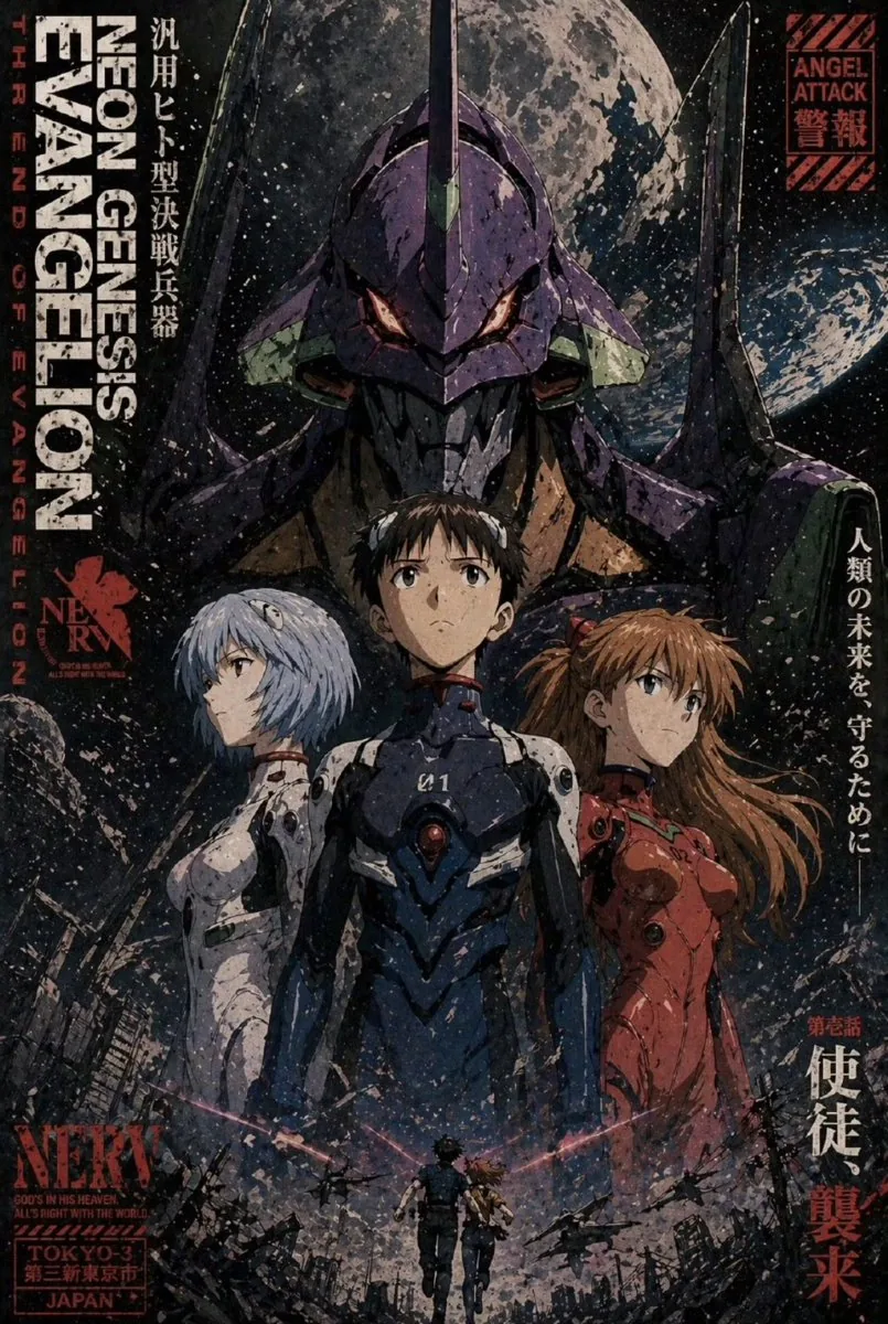 Gritty Evangelion Poster reference