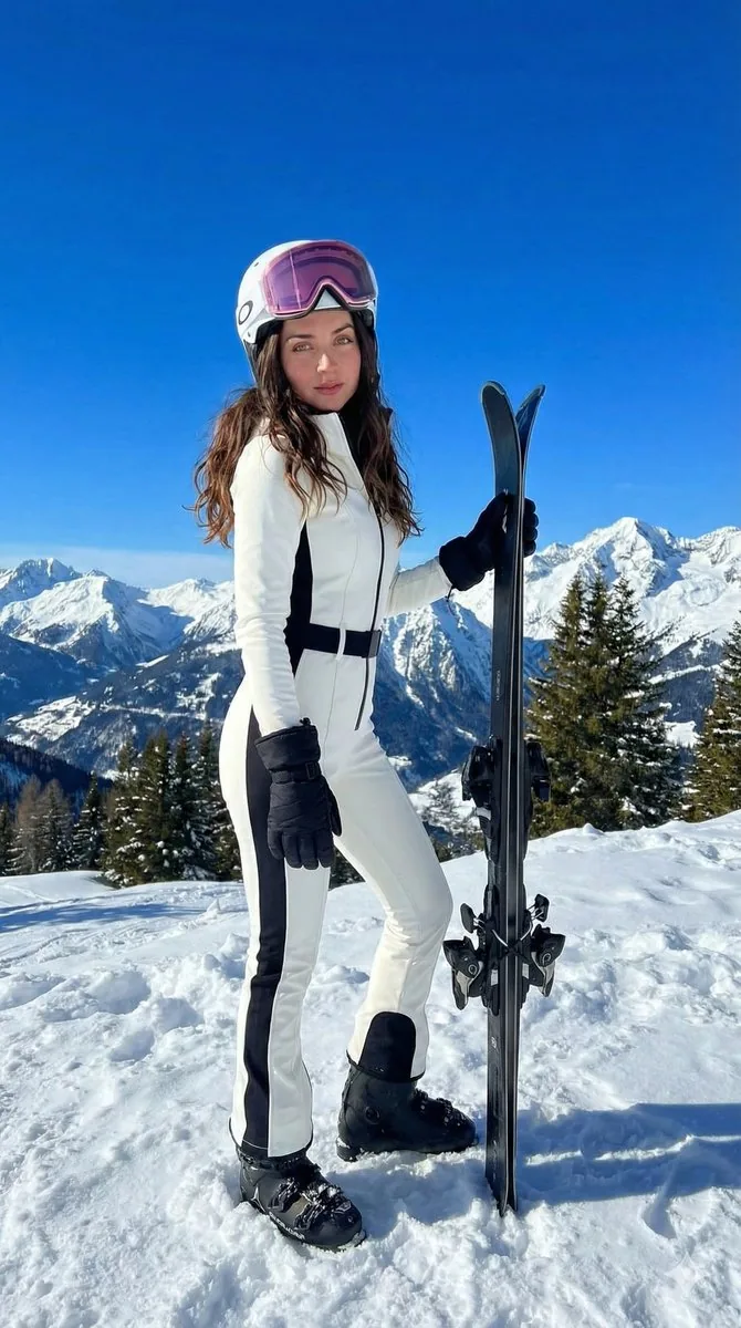 Cinematic Night Skiing Fashion Editorial - Nano Banana Pro AI Prompt for Product Marketing reference