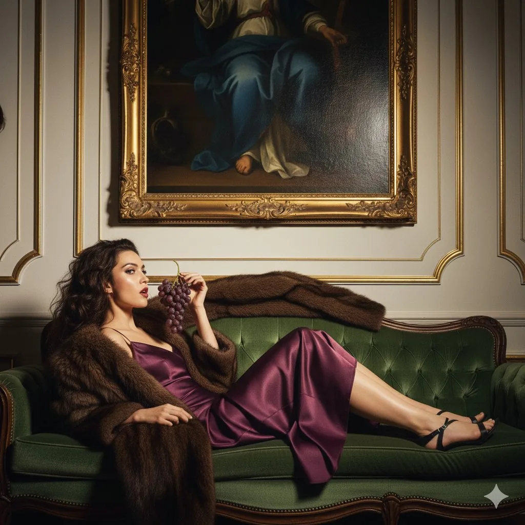 Baroque Decadence Indulgence Scene - Nano Banana Pro AI Prompt for Social Media Post reference