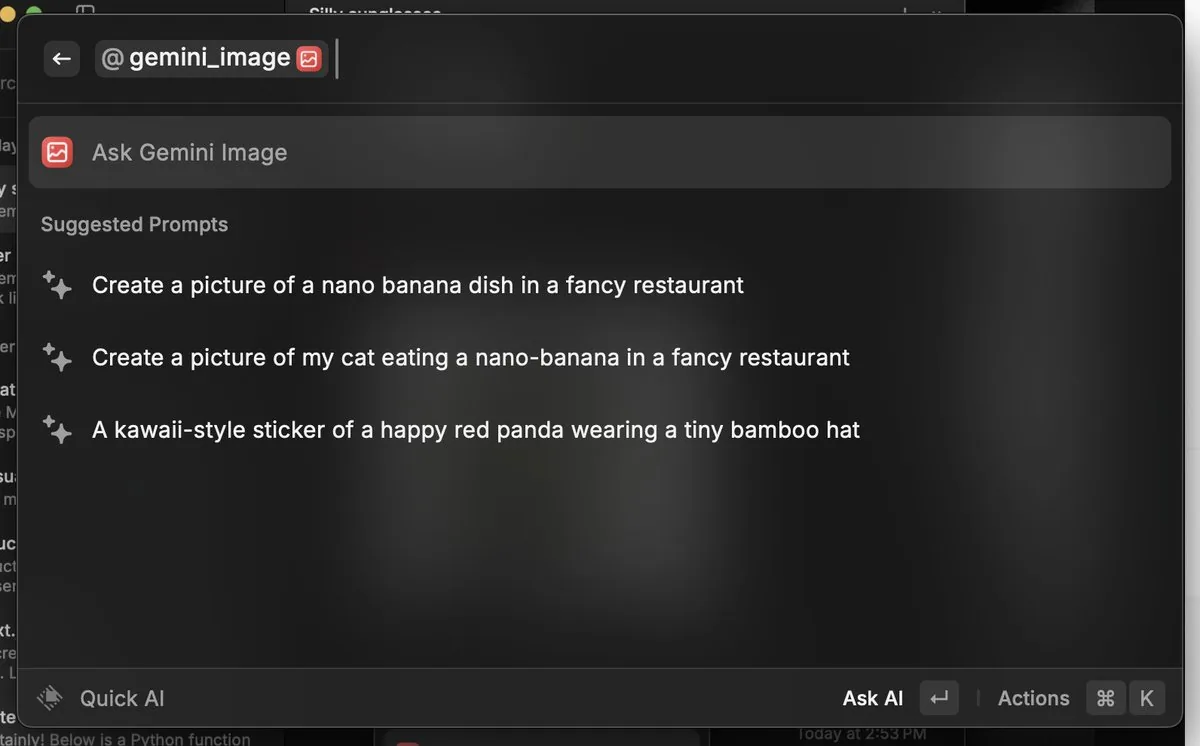 Various playful test prompts for Nano Banana reference