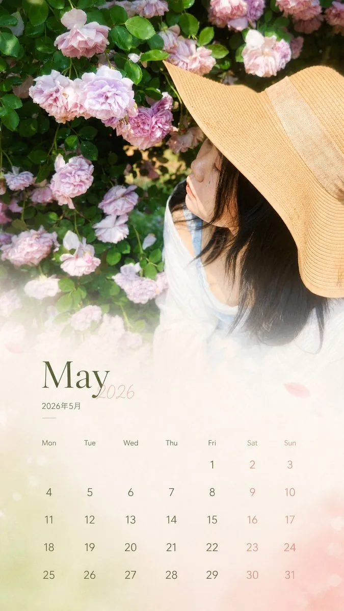 Travel Photo Monthly Calendar Card reference