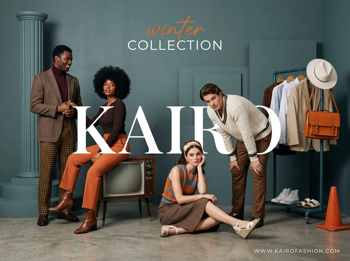 Retro-Modern Fashion Editorial Advertisement reference