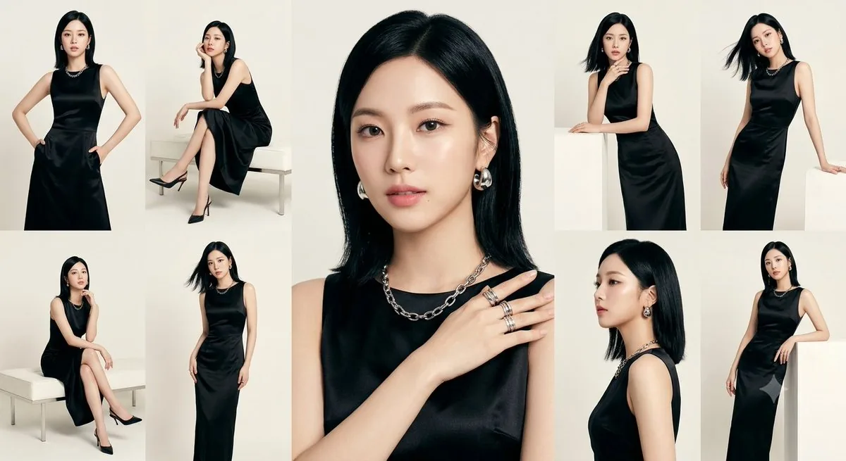 Anonymous Black Dress Fashion Collage reference