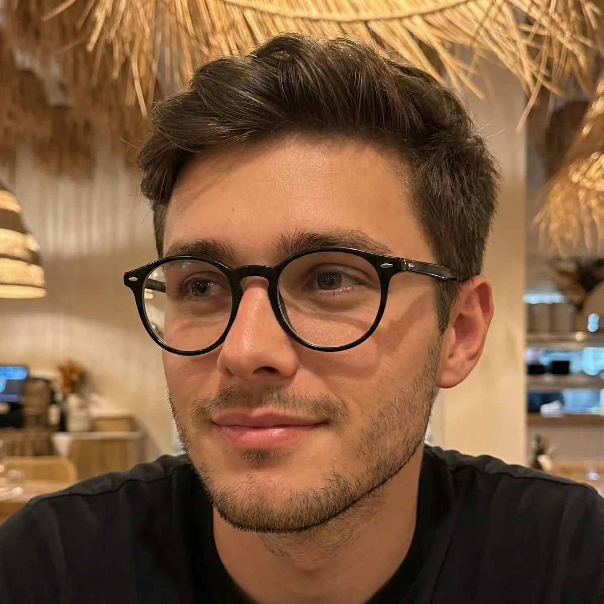 Close-Up Portrait with Facial Reference and Glasses reference