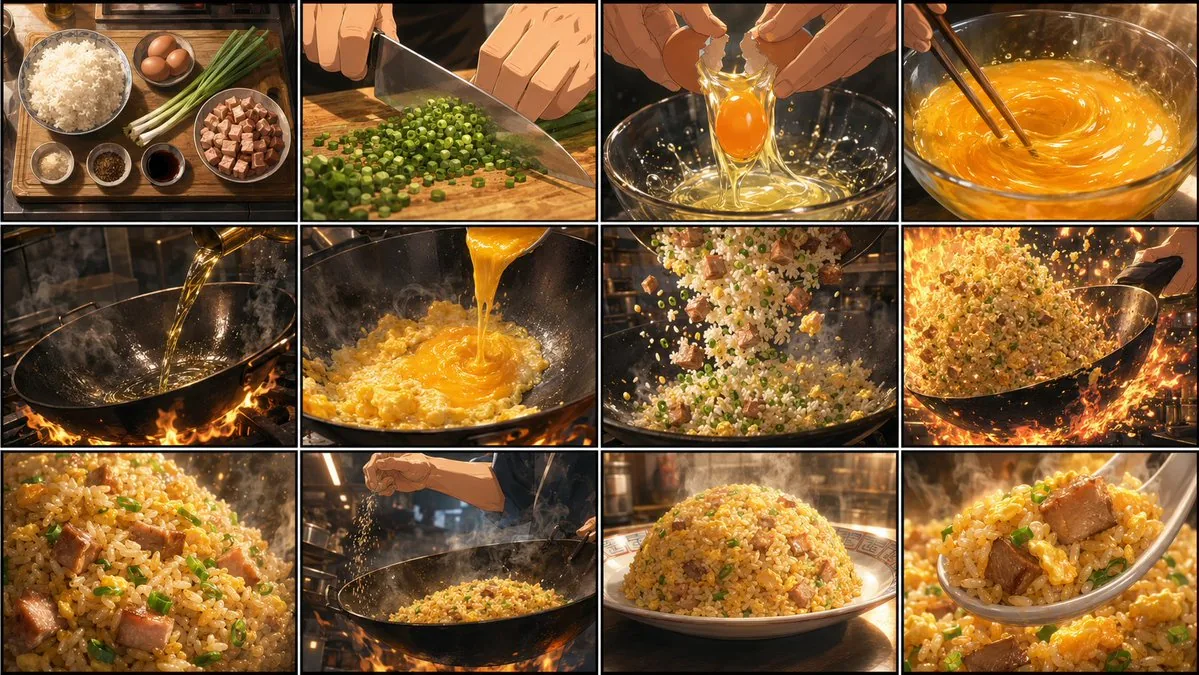 Golden Fried Rice Storyboard Sheet reference
