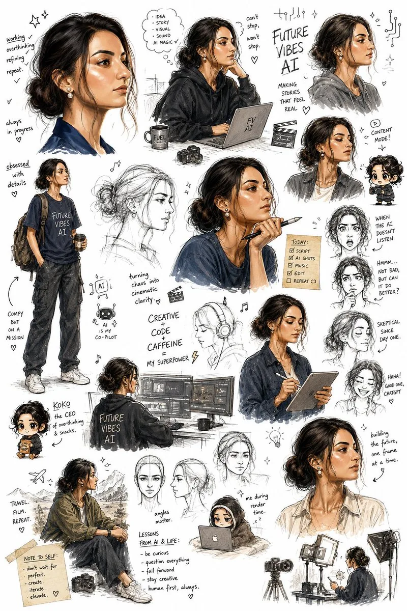 Sketchbook Character Exploration Sheet reference