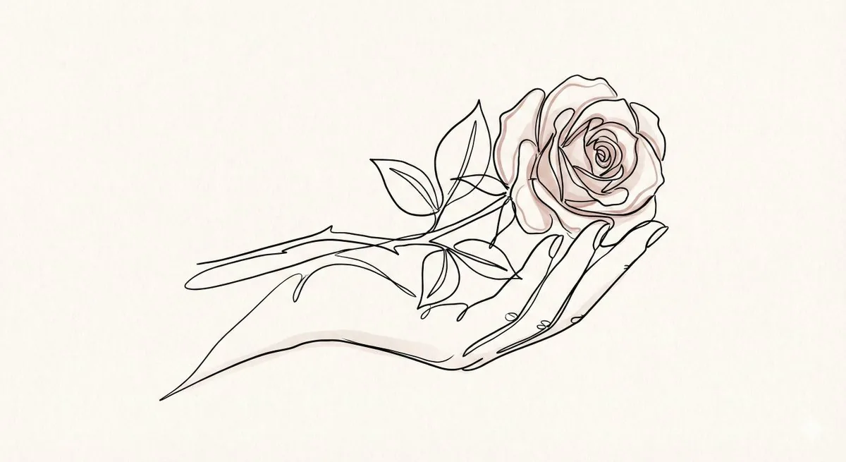 Minimalist Continuous Line Art Illustration reference