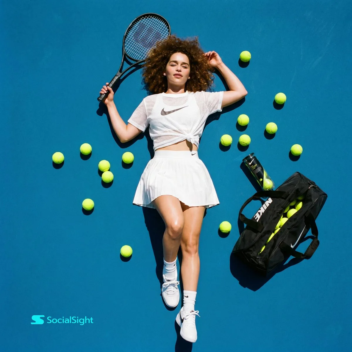 Flat Lay Tennis Fashion Editorial reference