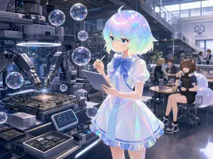 Anime Sci-Fi SoC Factory Inspection