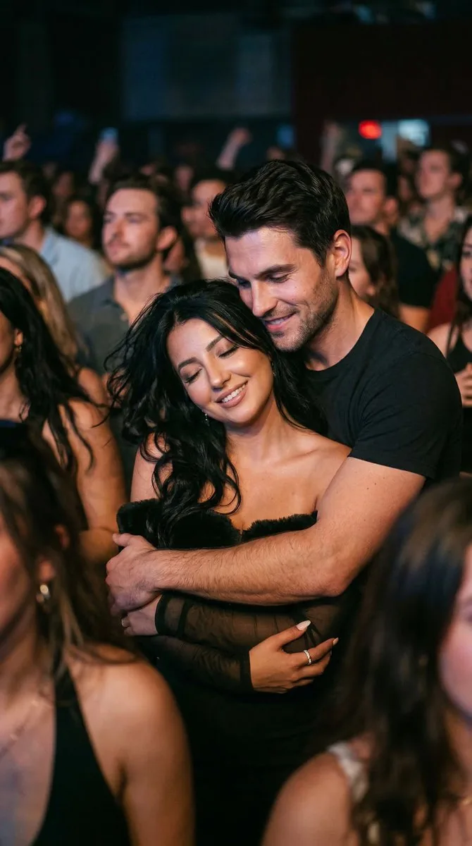 Photorealistic Concert Embrace Scene - Nano Banana Pro AI Prompt for Social Media Post reference
