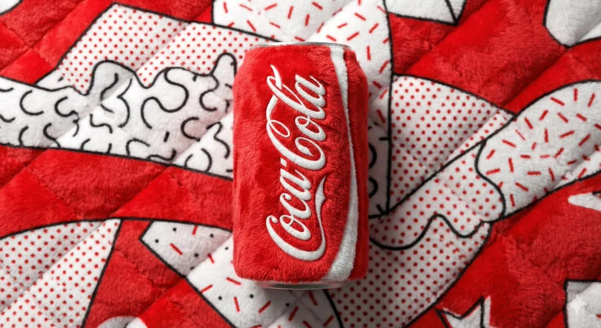 Pop Art Plush Product Shot of a Beverage Can reference