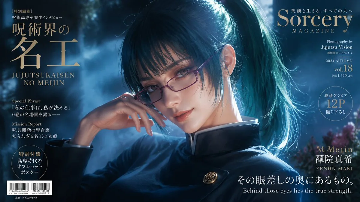 Sorcery Magazine Anime Cover reference