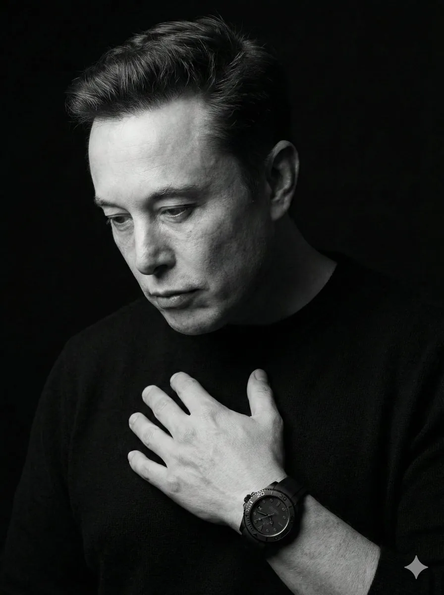 Dramatic Black & White Portrait reference