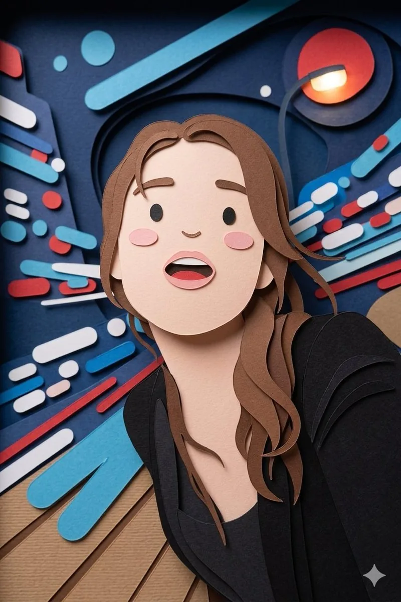 Handcrafted Paper-Cut Style Illustration reference