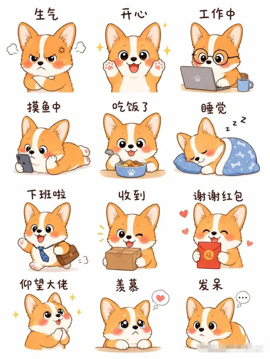 Cartoon Animal Sticker Set reference