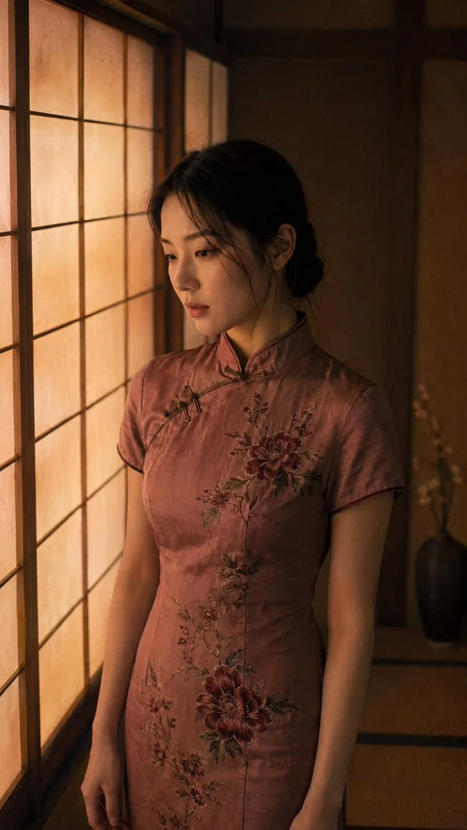 Cinematic Tatami Room Portrait reference