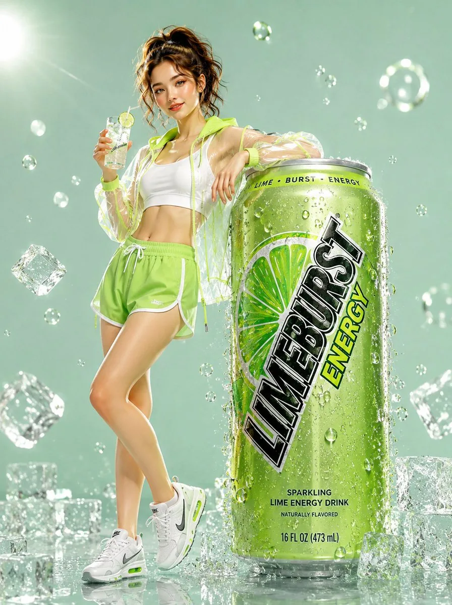 Limeburst Energy Drink Ad Campaign reference