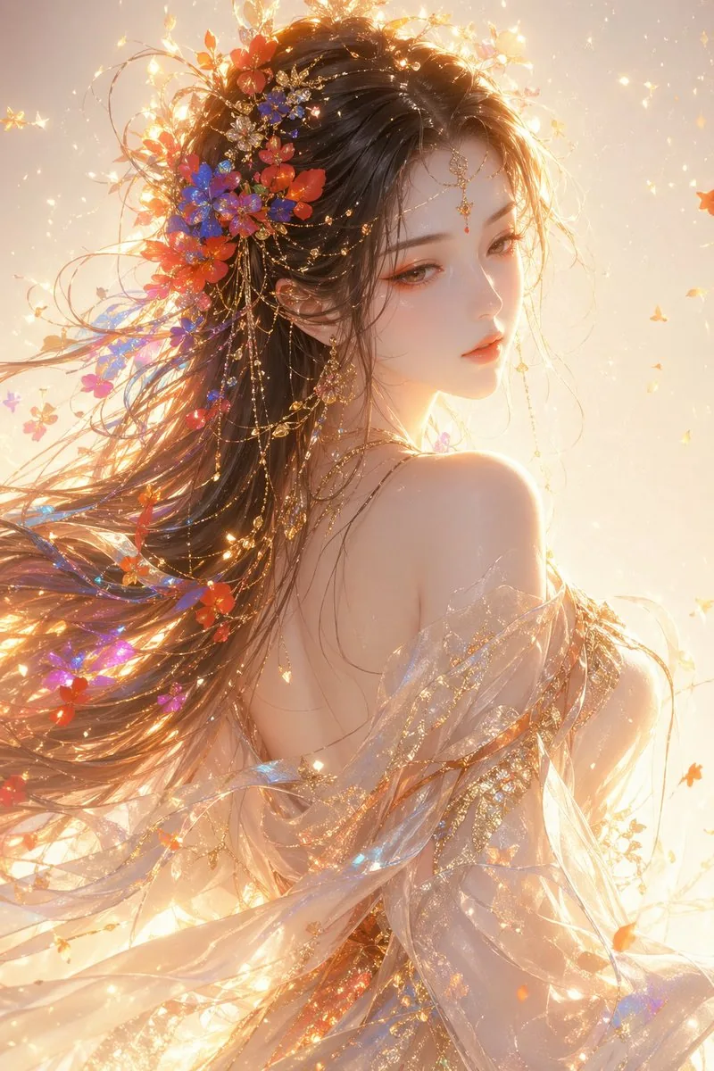 Oriental Fantasy Female Portrait Prompt reference