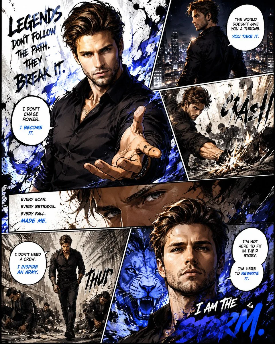 Premium Manga Page Illustration reference