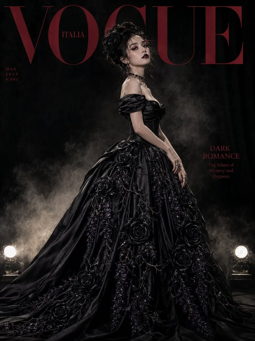 Gothic Luxury Magazine Cover reference
