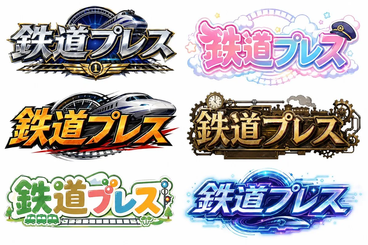 Six Japanese Train Logo Variations reference