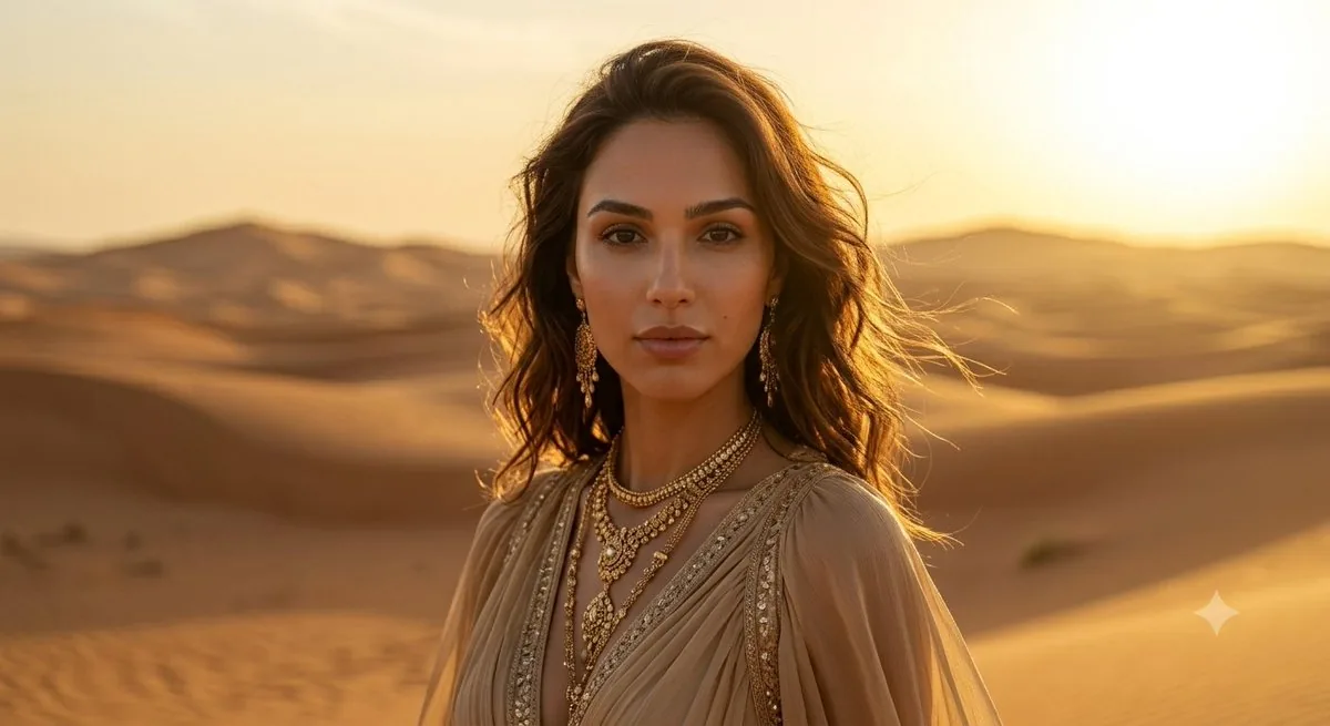 Golden Desert Fashion Portrait reference